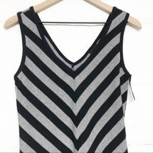 S Mossimo Black & Gray MIDI Dress